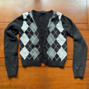John Galt One Size Plaid Cardigan